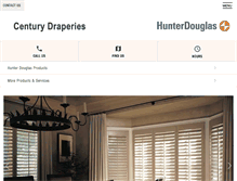 Tablet Screenshot of centurydraperies.com
